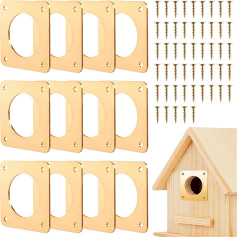 metal bird box hole protectors|birdhouse hole protector squirrel.